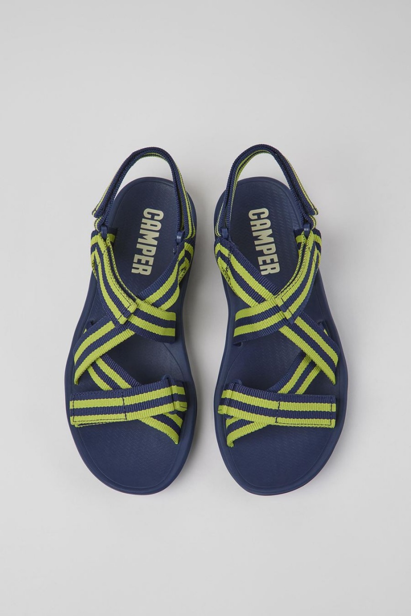 Sandalias Camper Match Textil Hombre Azules | IHYAF-5471
