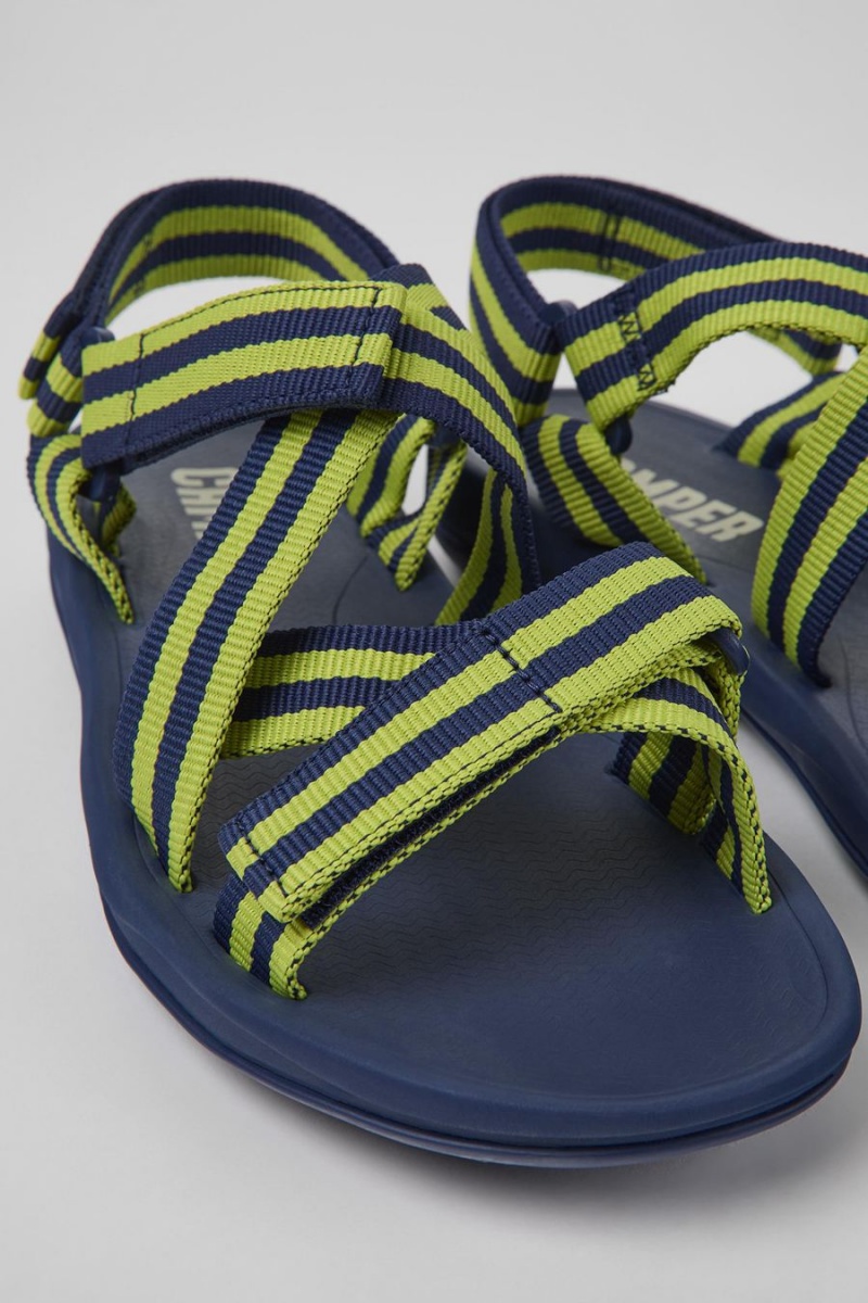 Sandalias Camper Match Textil Hombre Azules | IHYAF-5471