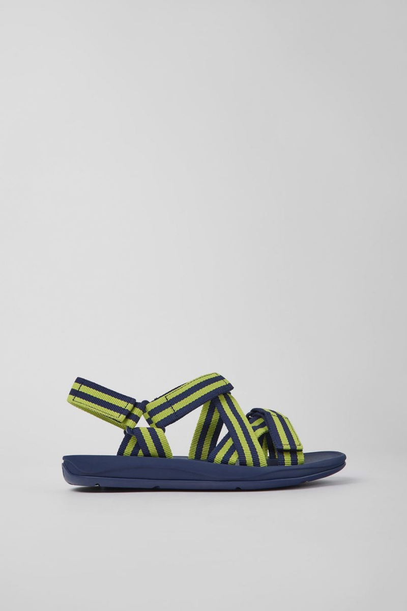 Sandalias Camper Match Textil Hombre Azules | IHYAF-5471