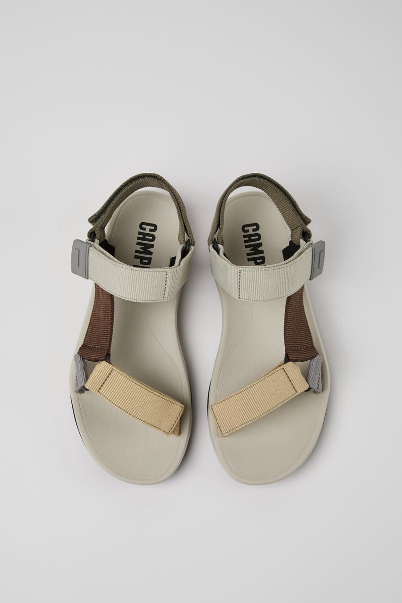 Sandalias Camper Match Textil Hombre Beige | WAUIM-2054