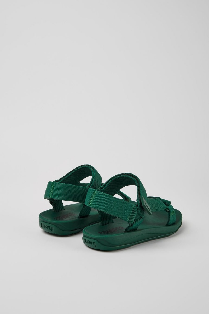 Sandalias Camper Match Textil Hombre Verde | YUQBO-0156