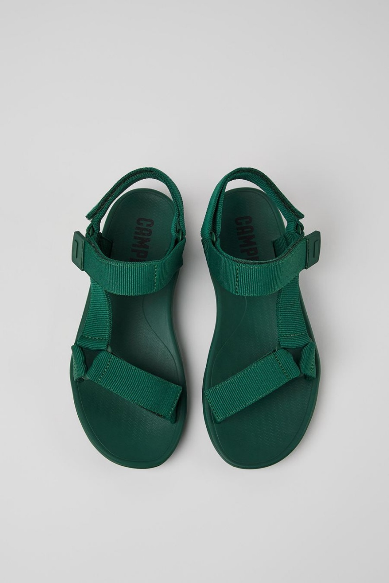 Sandalias Camper Match Textil Hombre Verde | YUQBO-0156