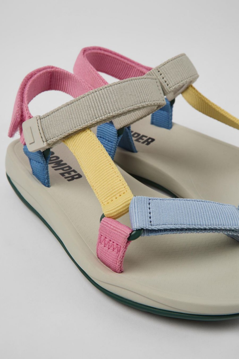 Sandalias Camper Match Textil Mujer Beige | WFNPS-5084