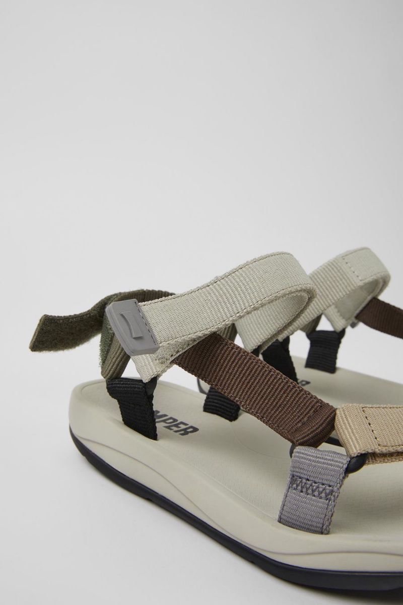 Sandalias Camper Match Textil Mujer Beige | GAMVU-7019