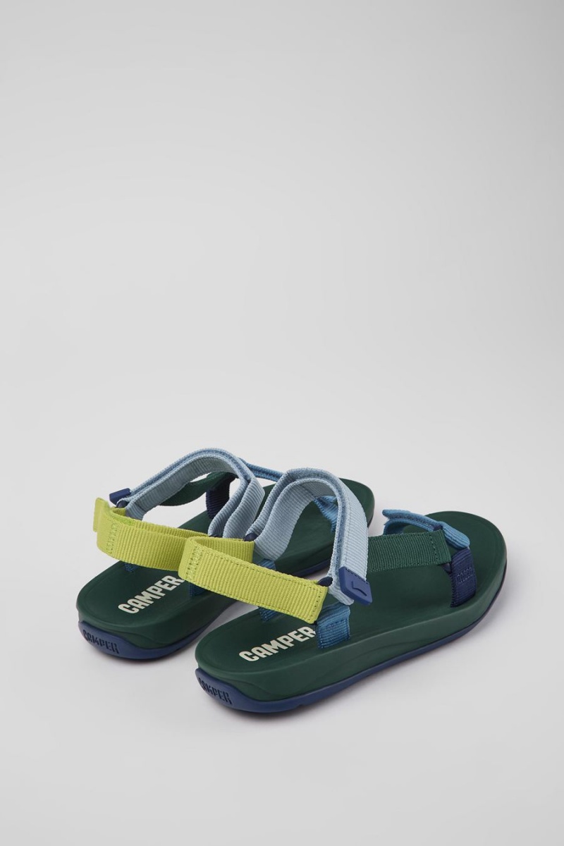 Sandalias Camper Match Textil Mujer Verde | WFHZU-5179
