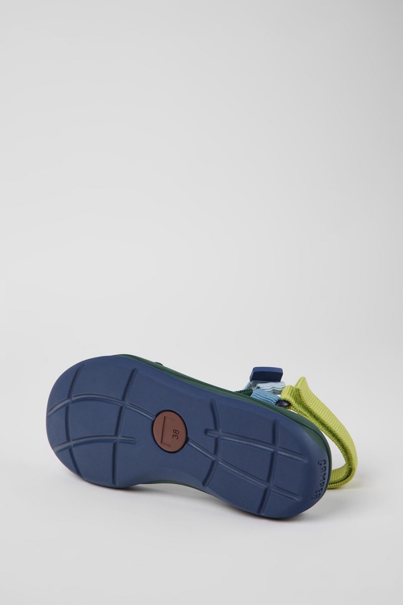 Sandalias Camper Match Textil Mujer Verde | WFHZU-5179