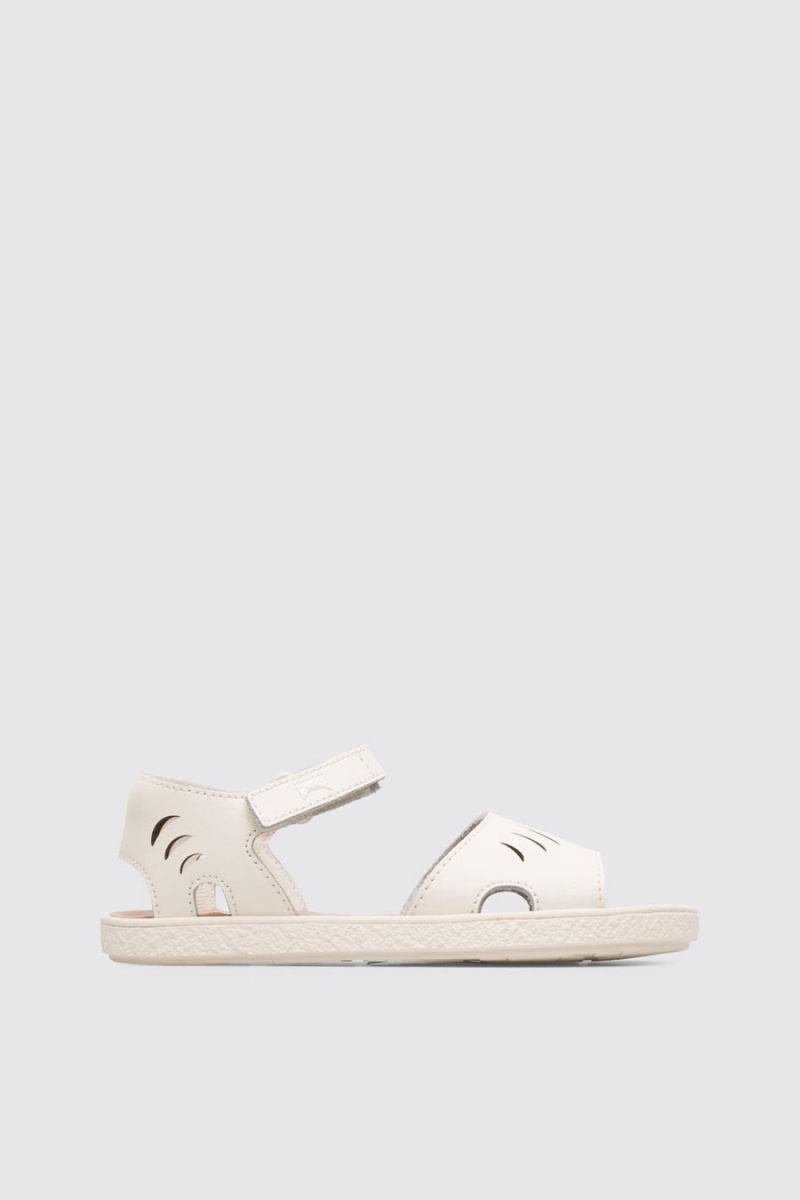 Sandalias Camper Miko Cream Niña Blancas | JLVBI-9845