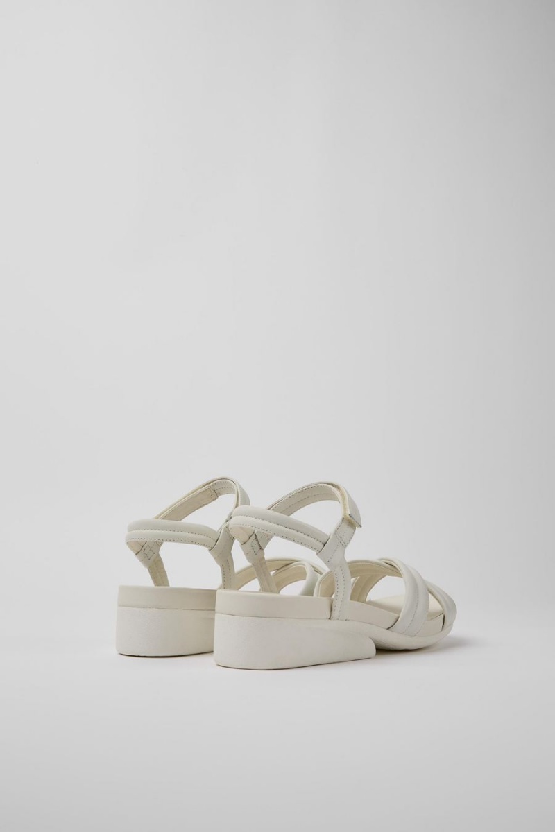 Sandalias Camper Minikaah Cuero Mujer Blancas | XOUVL-7516