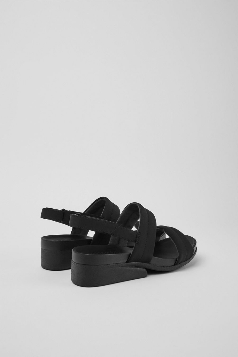 Sandalias Camper Minikaah Recycled Pet Nylon Mujer Negras | GLHMD-2358