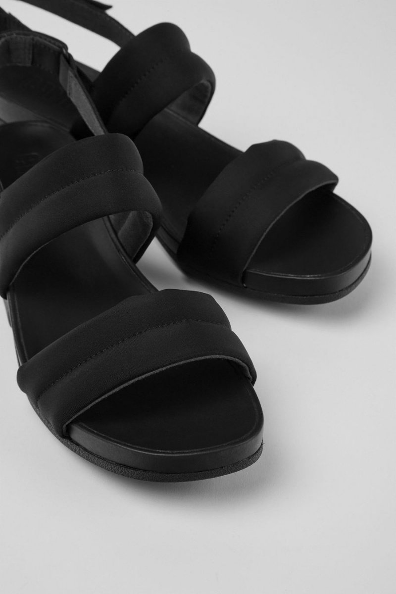 Sandalias Camper Minikaah Recycled Pet Nylon Mujer Negras | GLHMD-2358