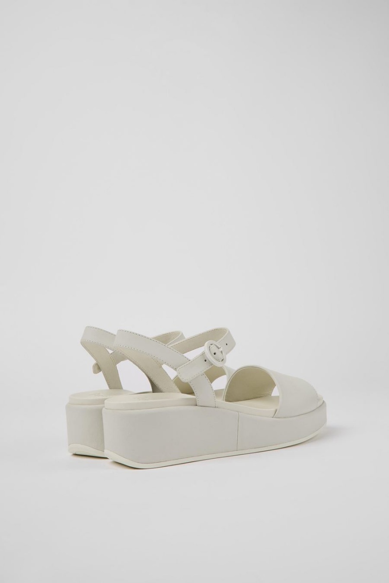 Sandalias Camper Misia Cuero Mujer Blancas | EHAPJ-5182
