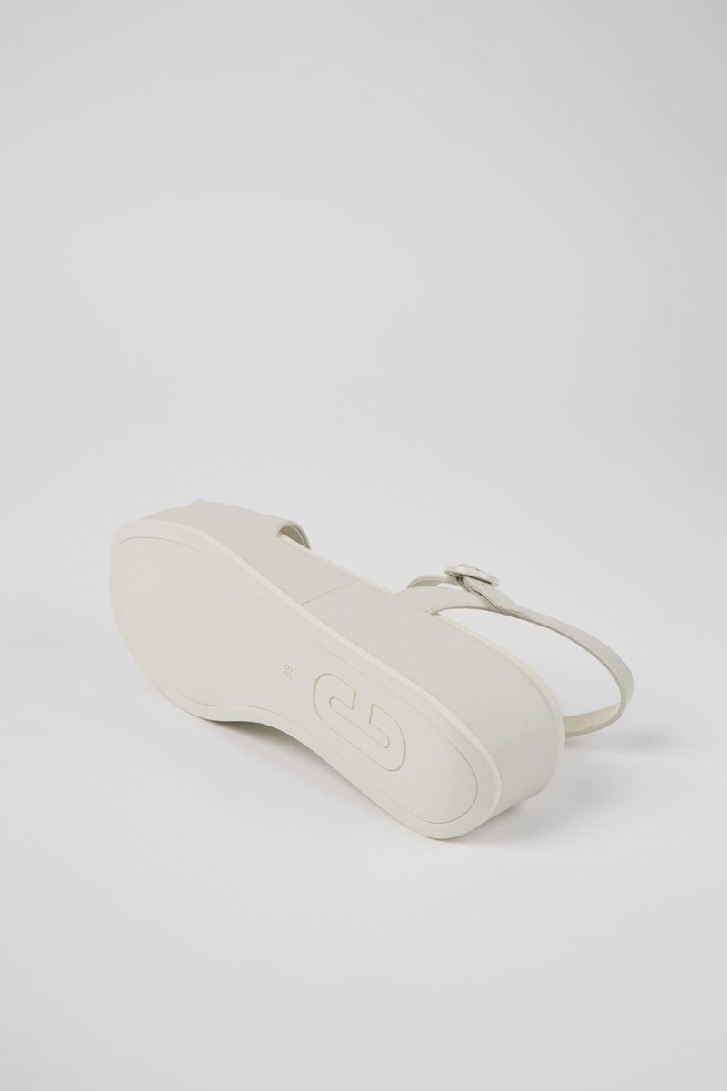 Sandalias Camper Misia Cuero Mujer Blancas | EHAPJ-5182