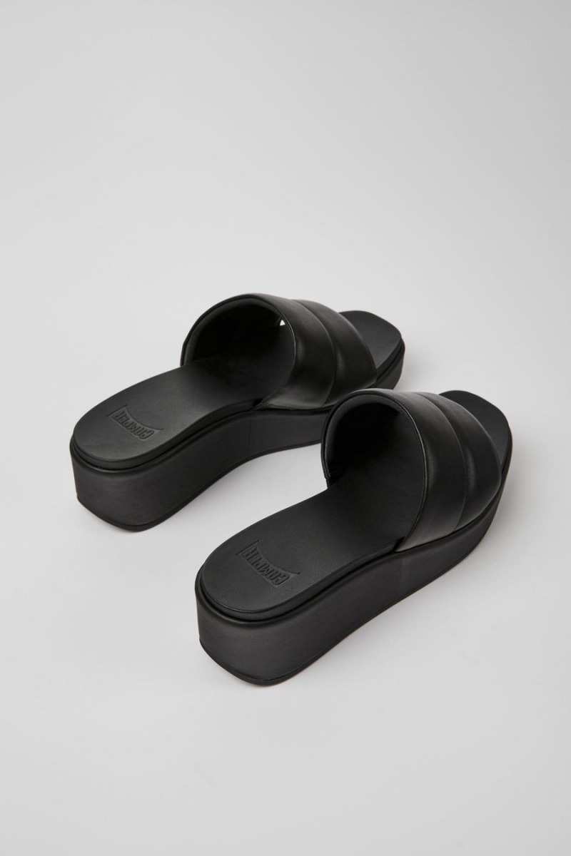 Sandalias Camper Misia Cuero Mujer Negras | SGFRP-8076