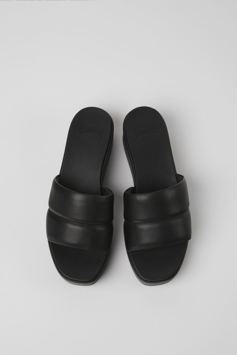 Sandalias Camper Misia Cuero Mujer Negras | SGFRP-8076