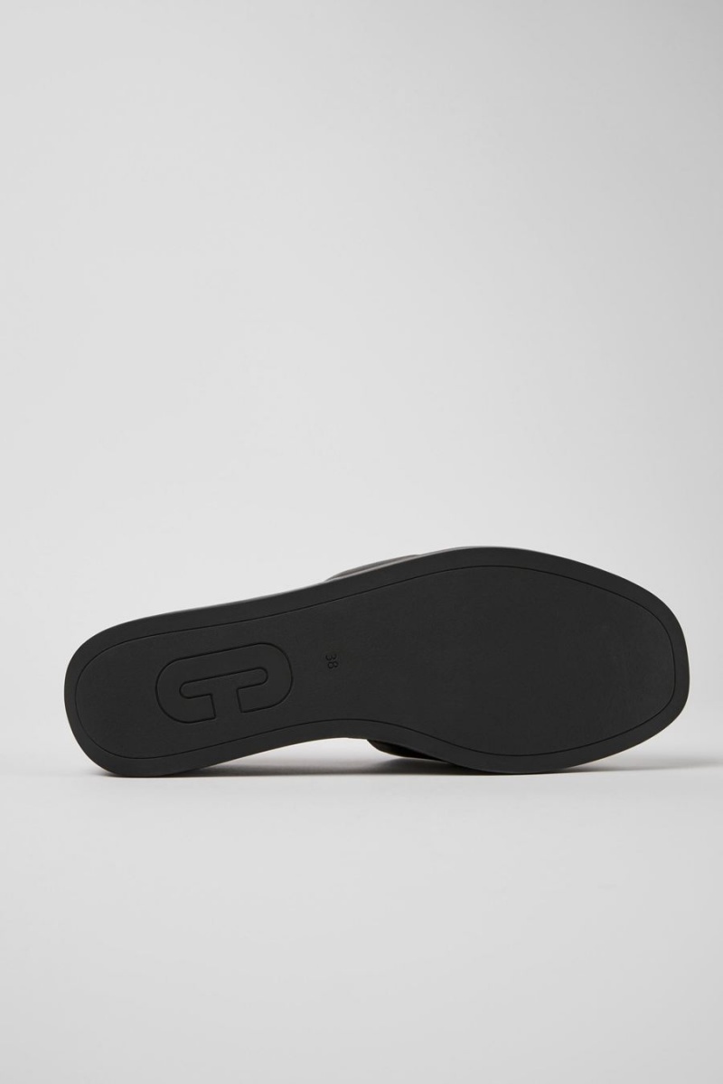Sandalias Camper Misia Cuero Mujer Negras | SGFRP-8076