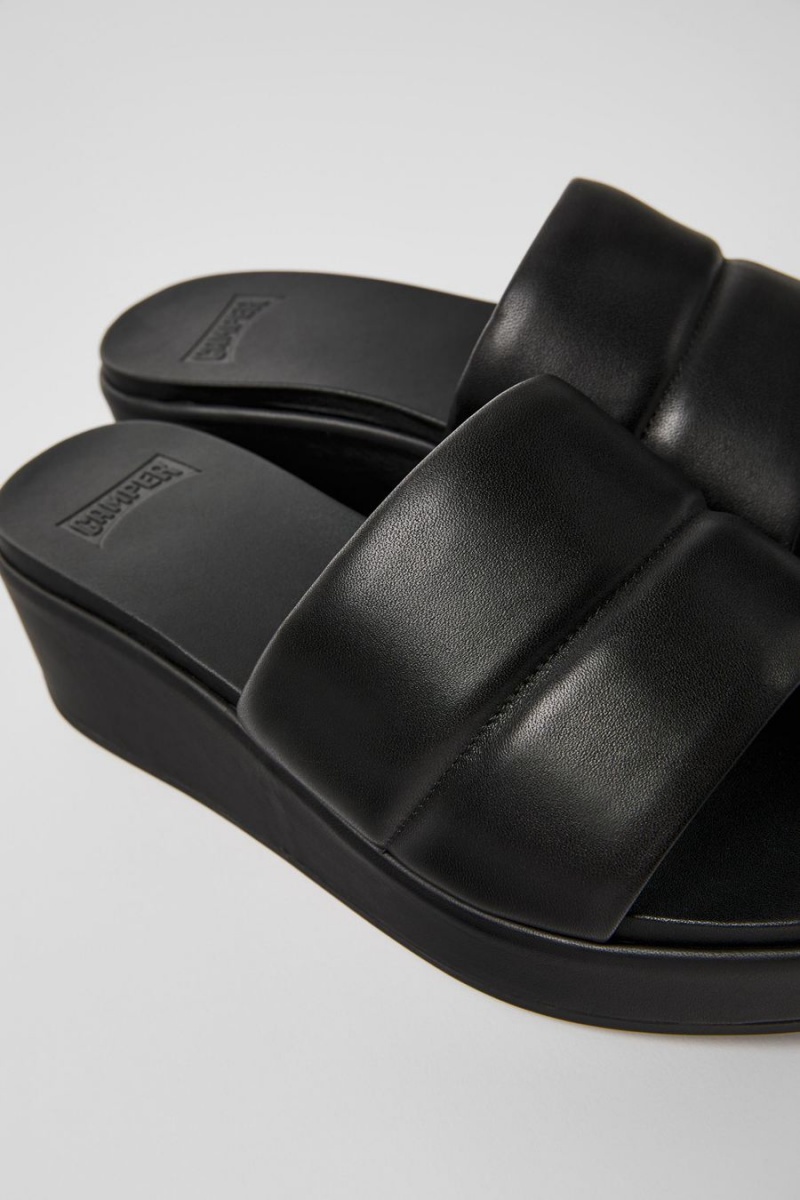 Sandalias Camper Misia Cuero Mujer Negras | SGFRP-8076