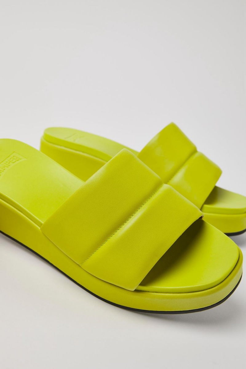Sandalias Camper Misia Cuero Mujer Verde | TMJED-6872