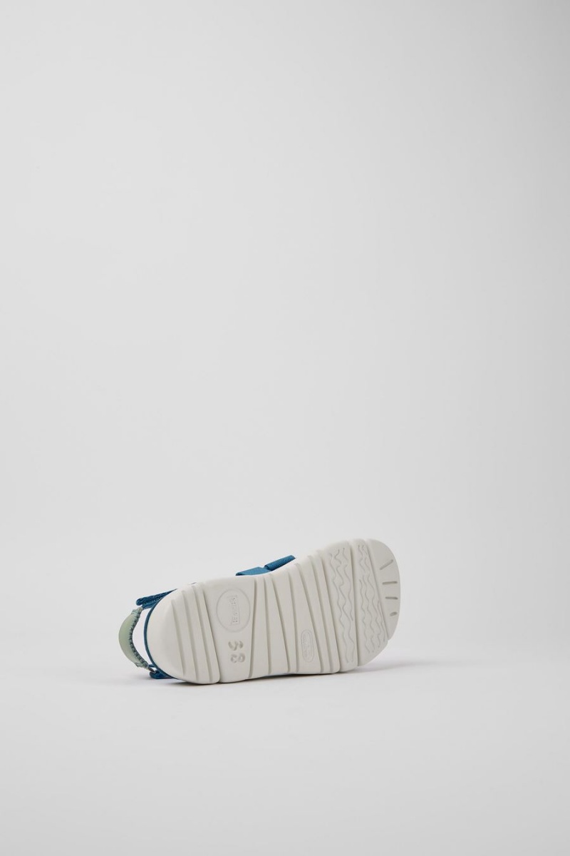 Sandalias Camper Oruga Cuero Mujer Azules | LKFTJ-3495