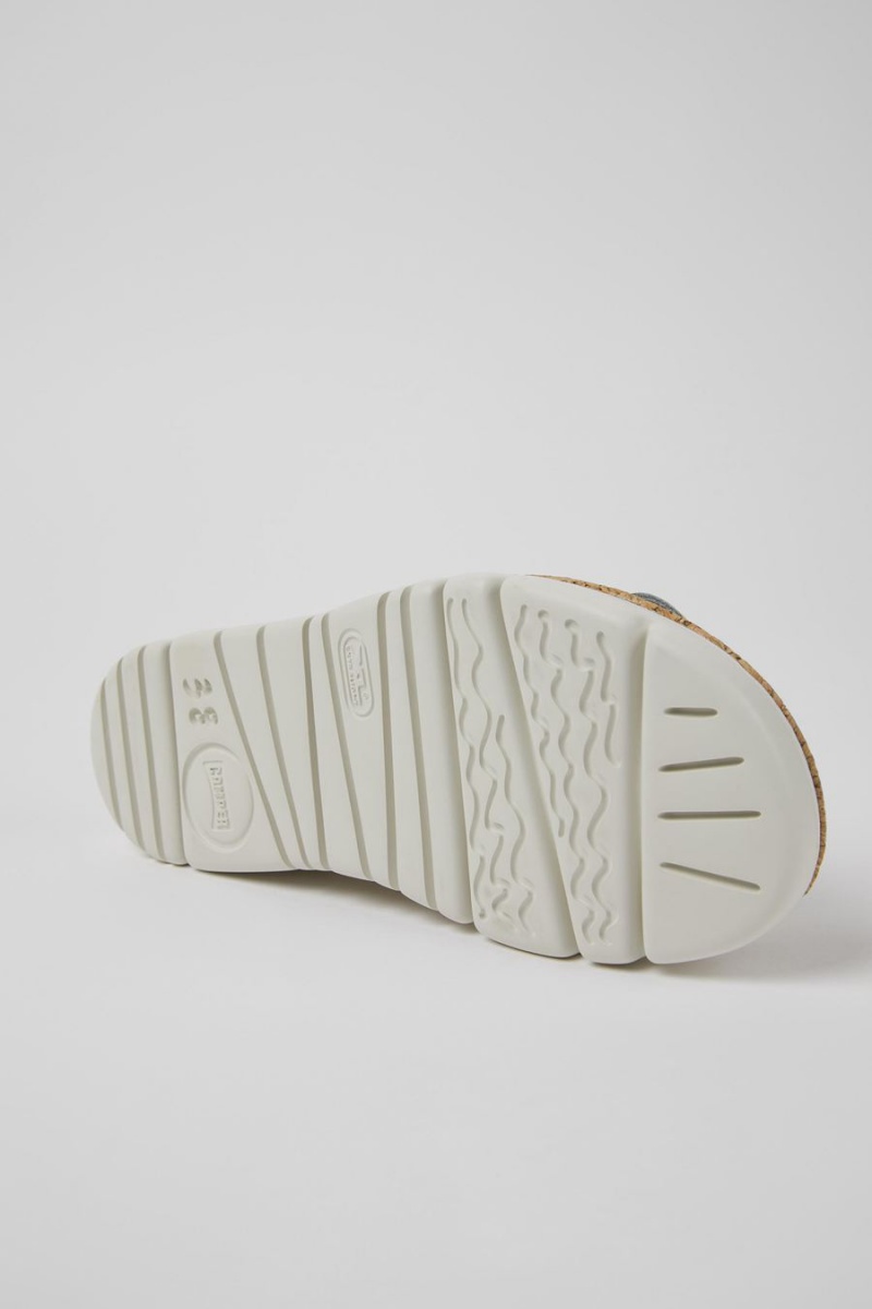 Sandalias Camper Oruga Cuero Mujer Blancas | YBWLR-3697