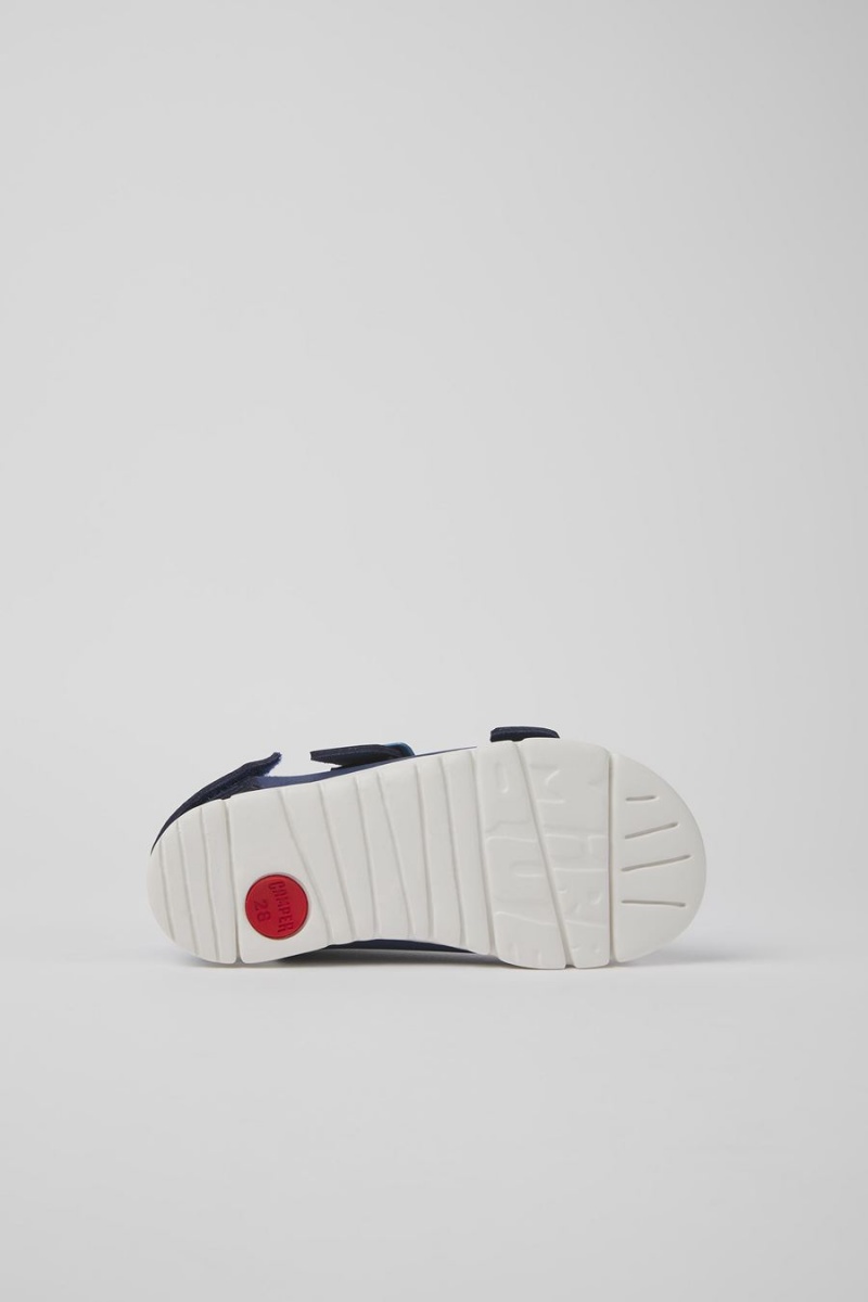 Sandalias Camper Oruga Cuero Niña Azules | WVZXE-1740