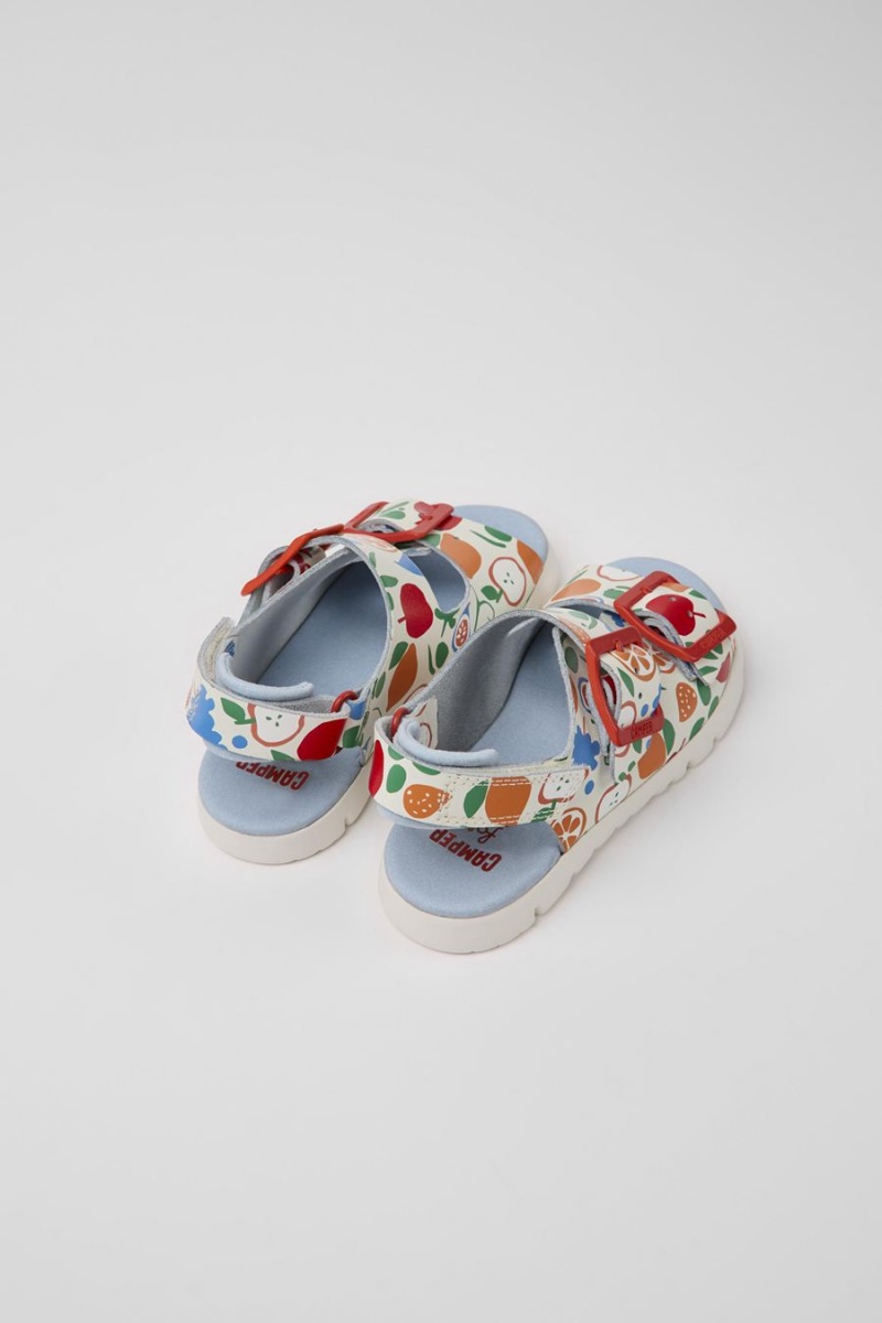 Sandalias Camper Oruga Cuero Niña Multicolor | WEUPH-6719
