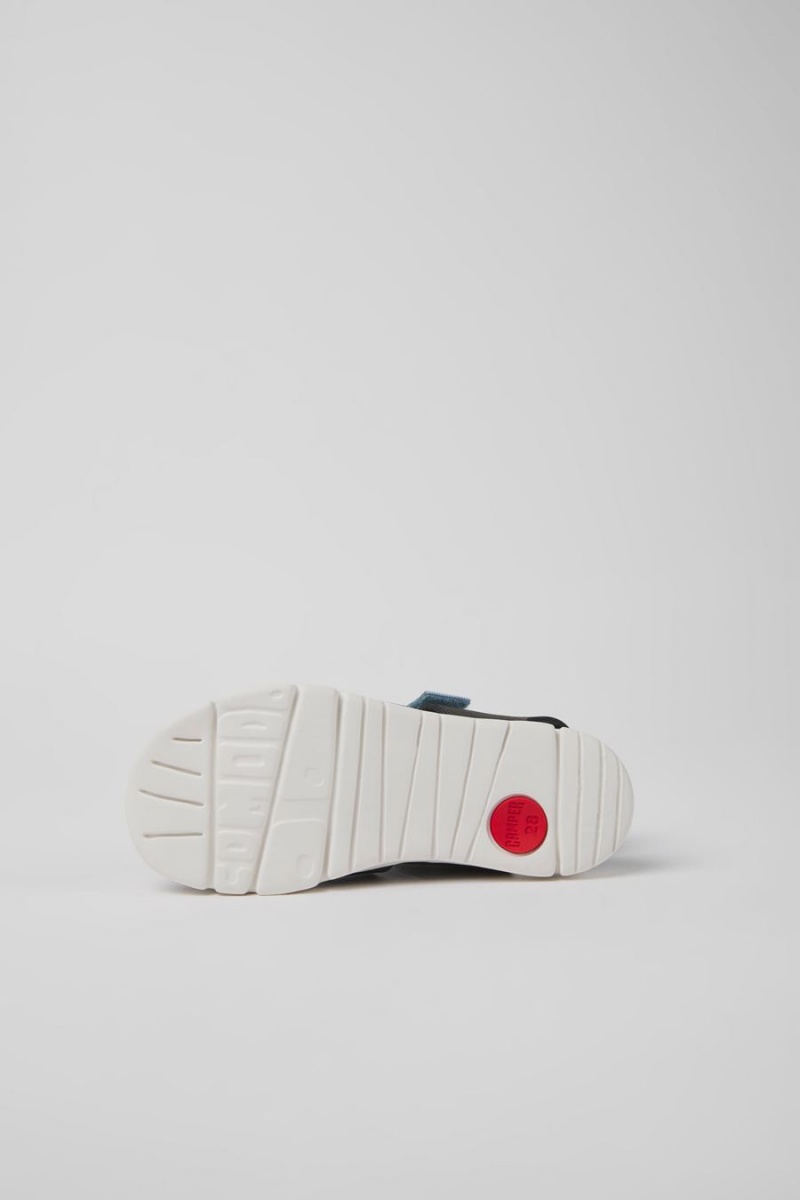 Sandalias Camper Oruga Cuero Niña Negras | HNBWM-5470