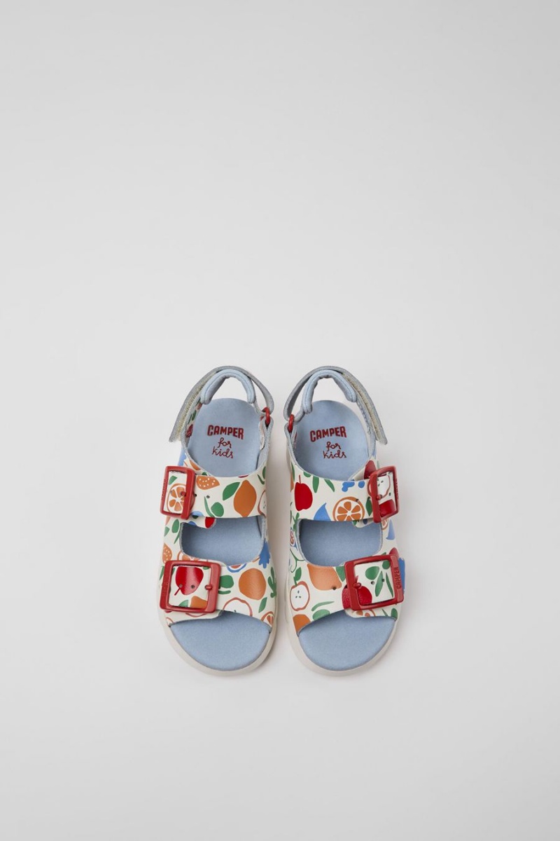 Sandalias Camper Oruga Cuero Niño Multicolor | DRMBK-0492