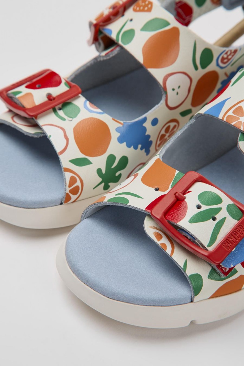 Sandalias Camper Oruga Cuero Niño Multicolor | DRMBK-0492