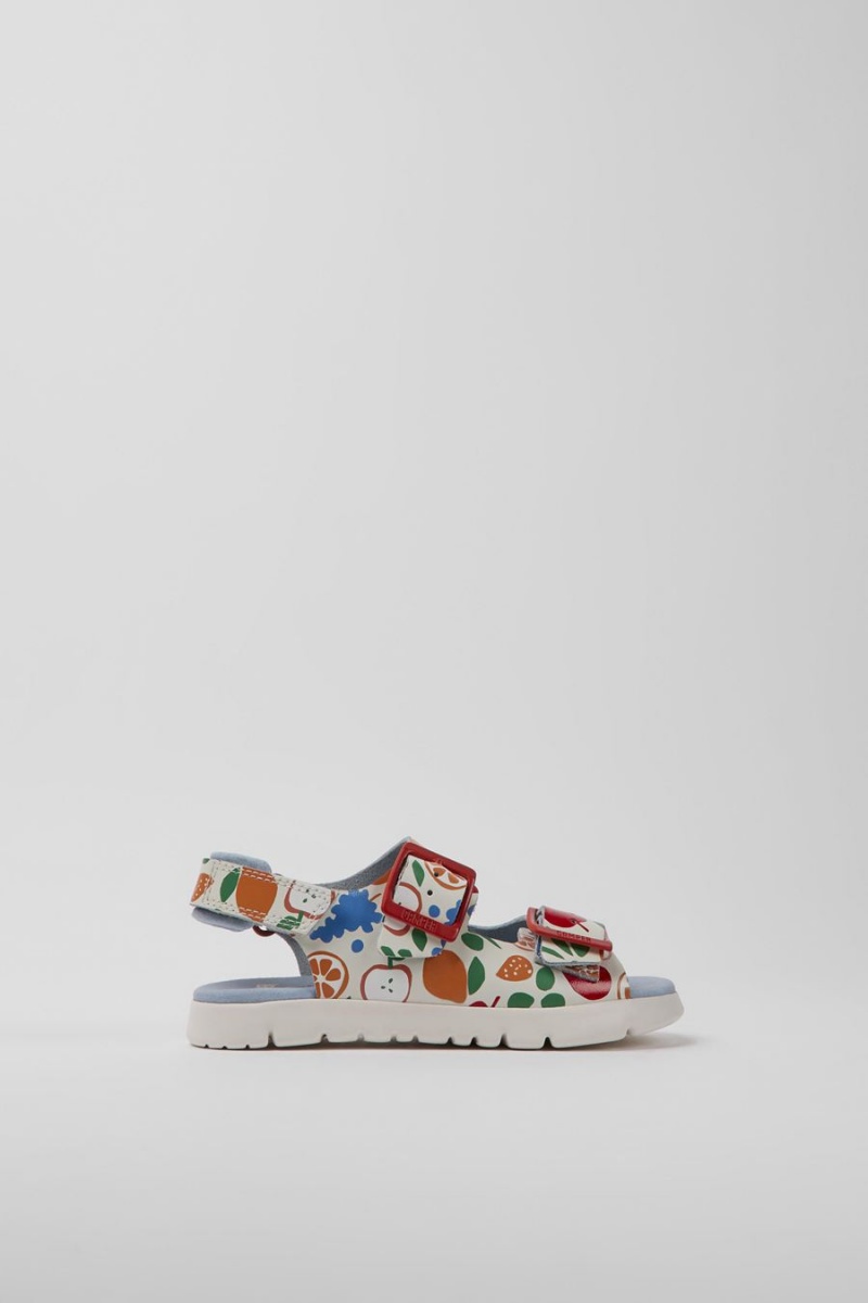 Sandalias Camper Oruga Cuero Niño Multicolor | DRMBK-0492