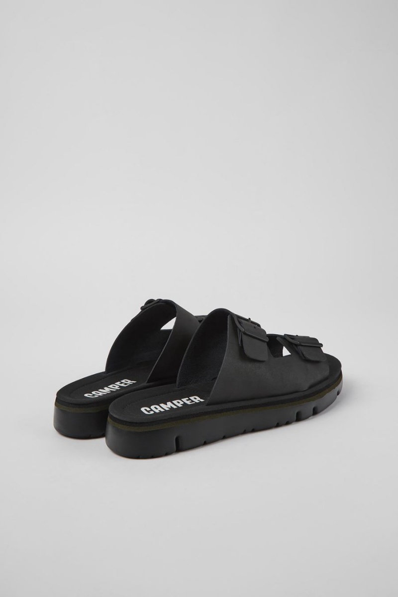 Sandalias Camper Oruga Hombre Negras | DUGZC-0847