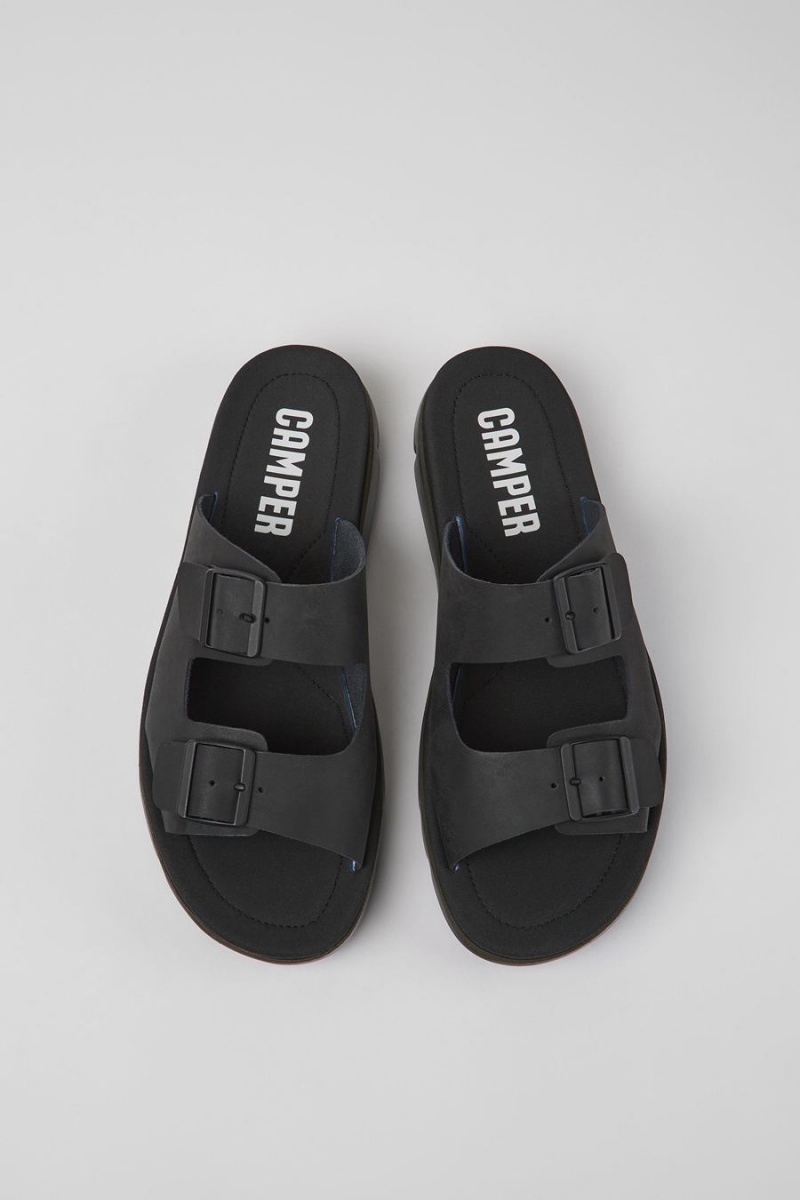 Sandalias Camper Oruga Hombre Negras | DUGZC-0847