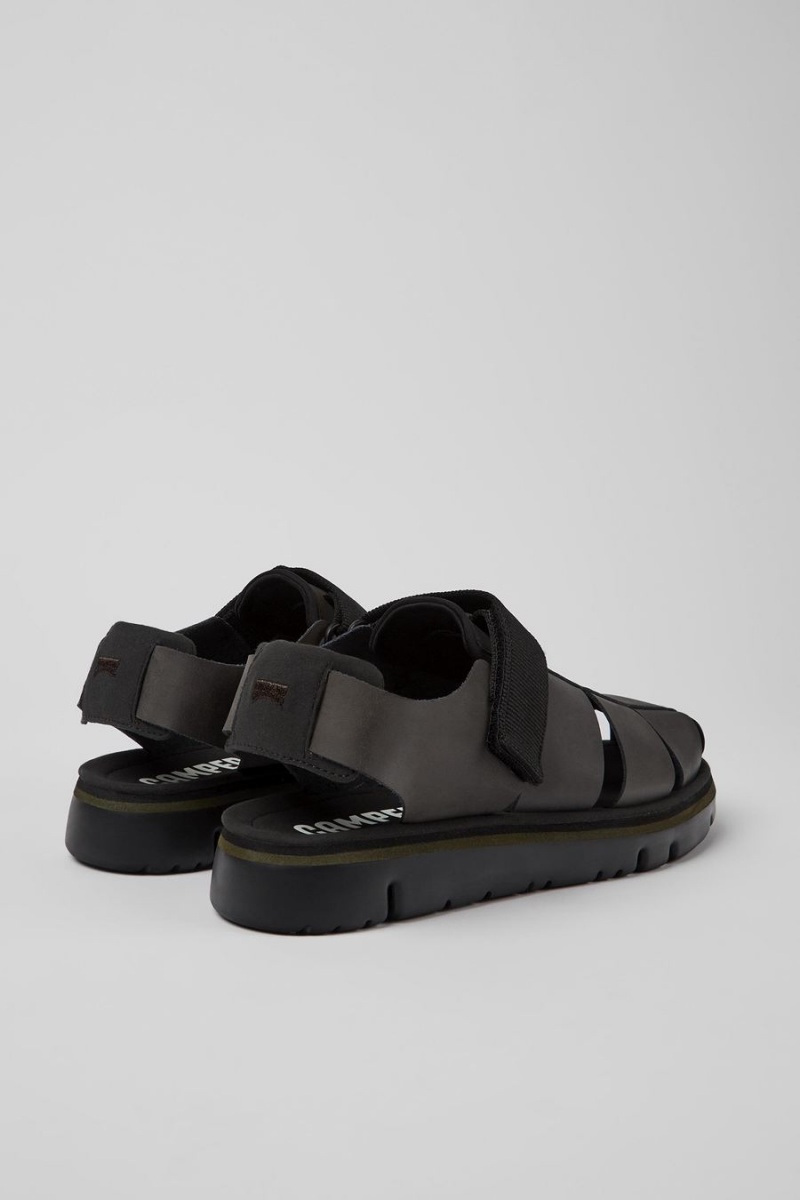Sandalias Camper Oruga Hombre Negras | WPFHE-1562