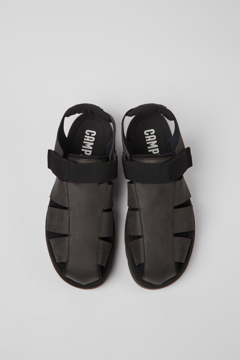 Sandalias Camper Oruga Hombre Negras | WPFHE-1562