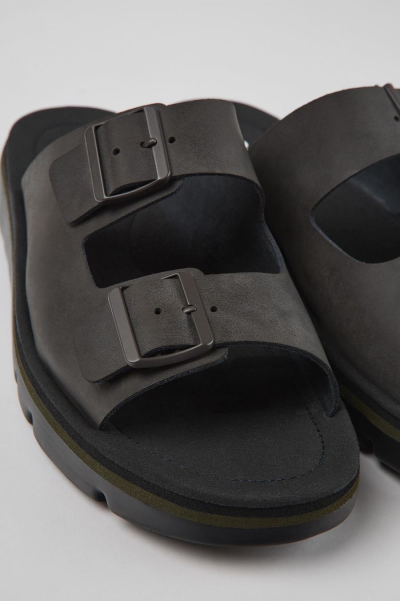 Sandalias Camper Oruga Hombre Negras | YKCEF-8907