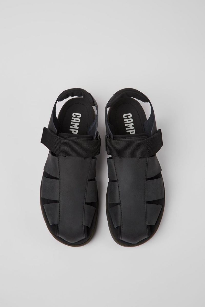 Sandalias Camper Oruga Hombre Negras | ZLJCG-2107