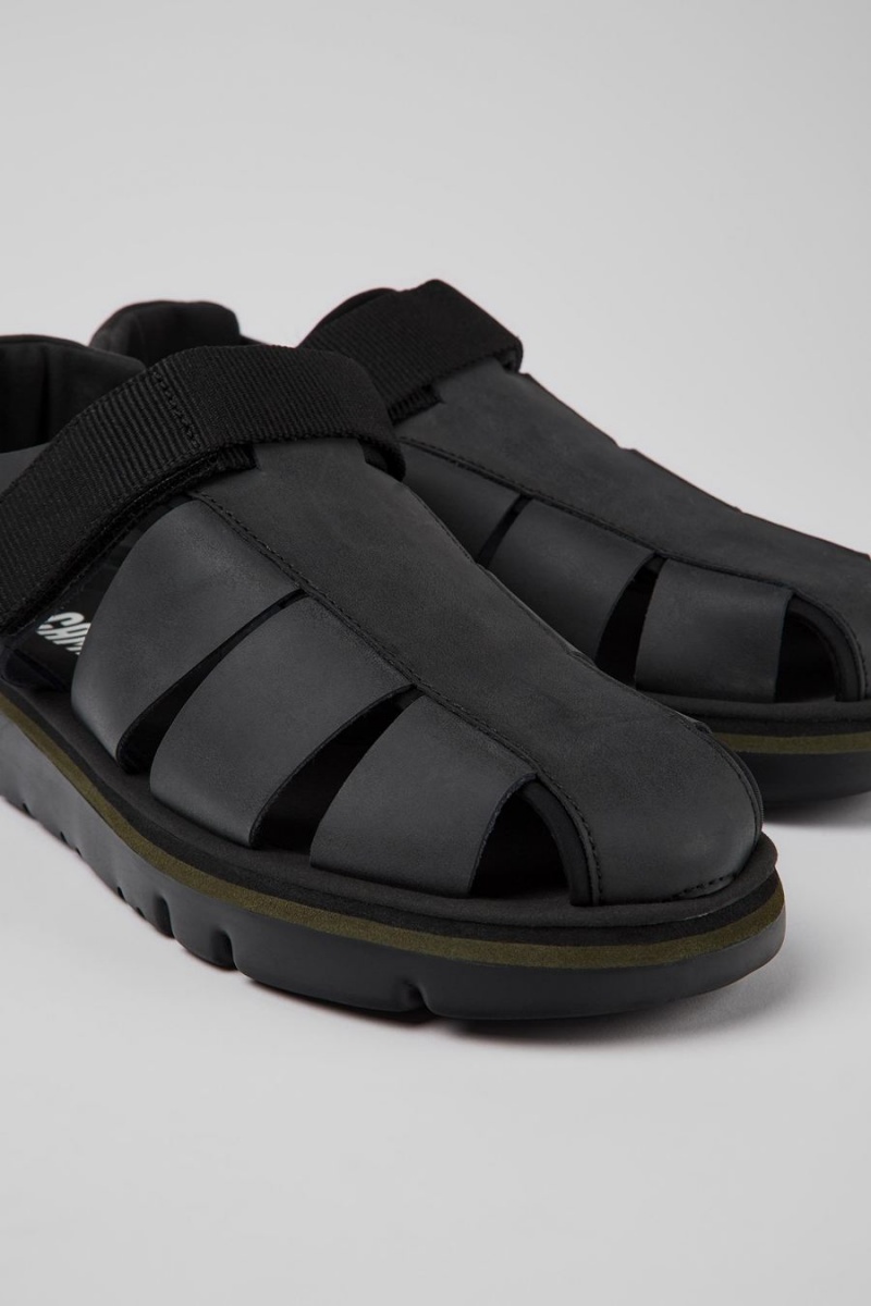 Sandalias Camper Oruga Hombre Negras | ZLJCG-2107