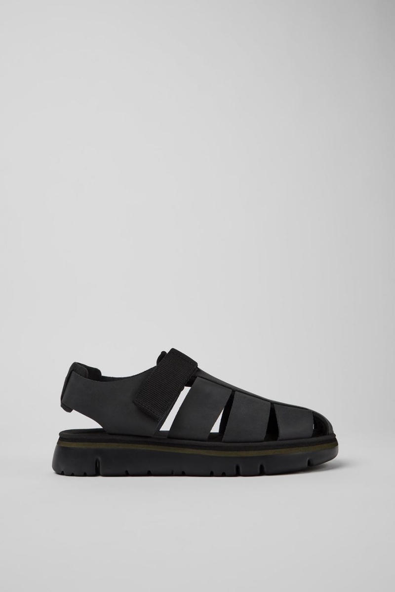 Sandalias Camper Oruga Hombre Negras | ZLJCG-2107