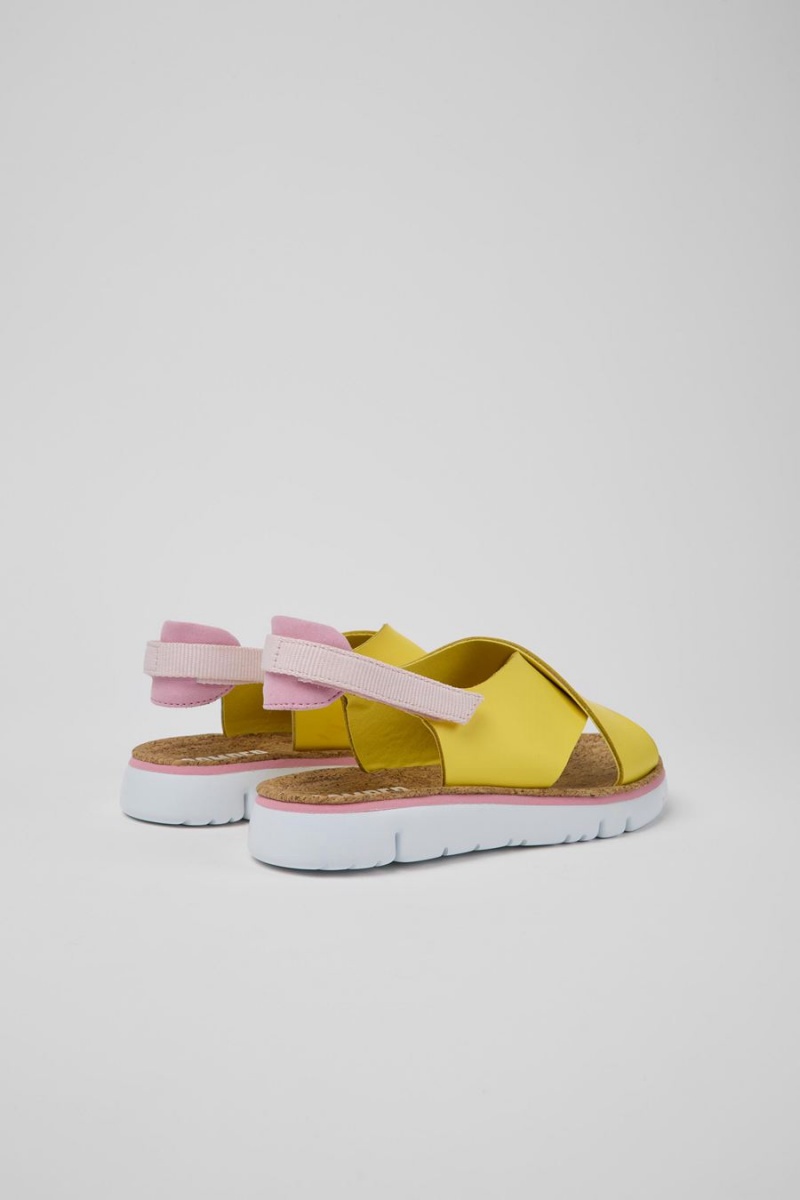 Sandalias Camper Oruga Mujer Amarillo | BTRFJ-7183