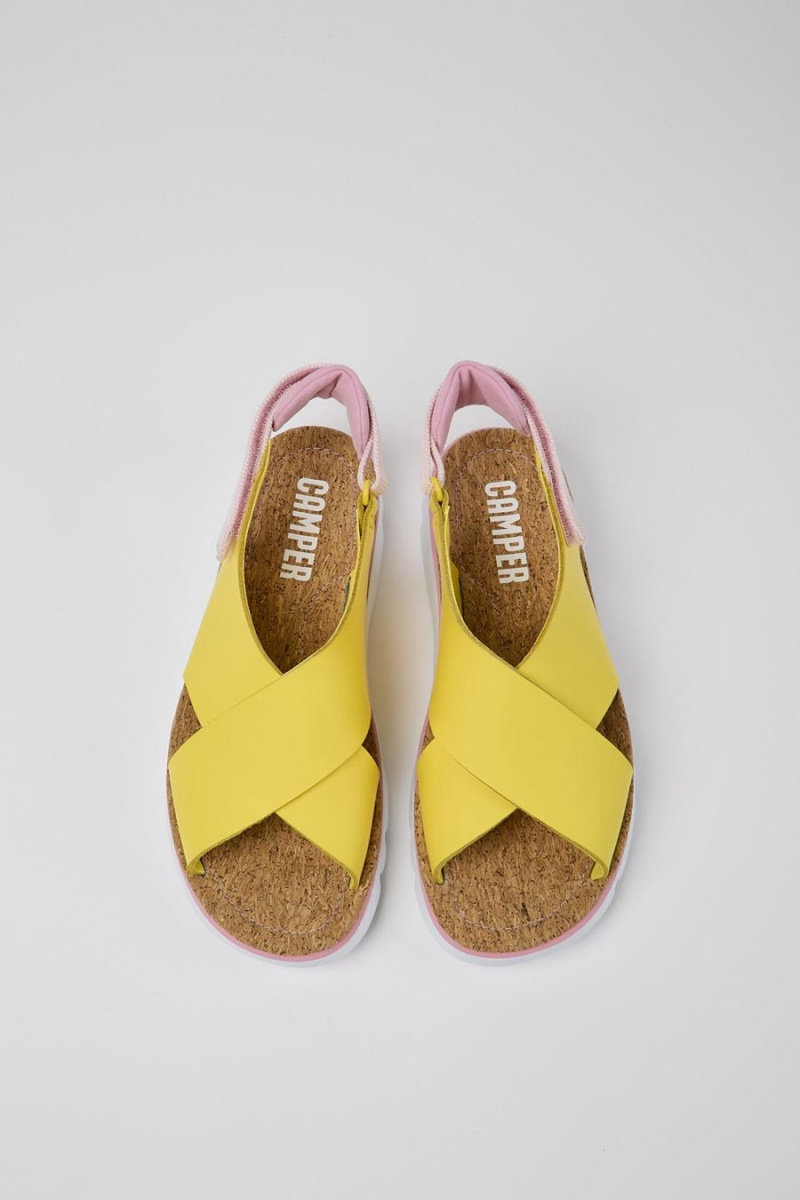 Sandalias Camper Oruga Mujer Amarillo | BTRFJ-7183