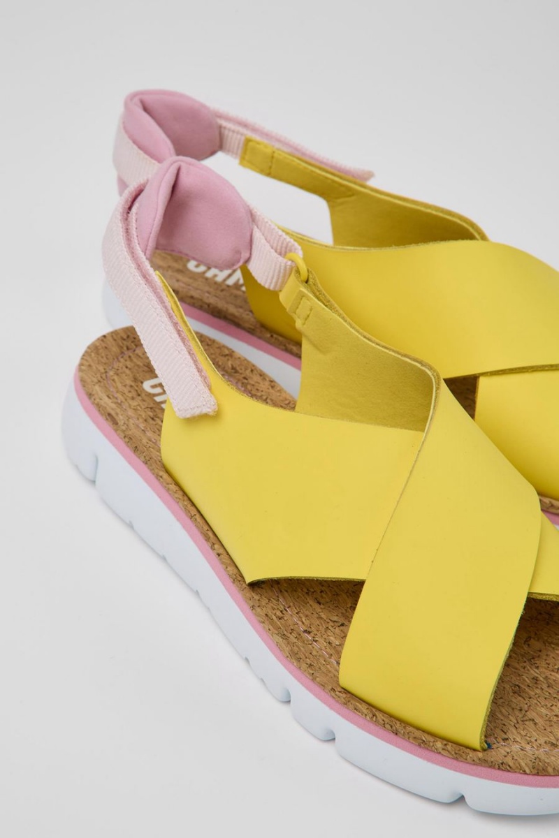 Sandalias Camper Oruga Mujer Amarillo | BTRFJ-7183