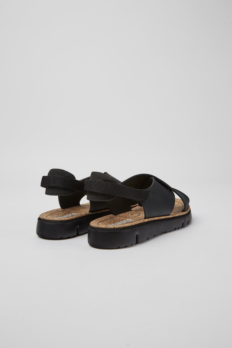Sandalias Camper Oruga Mujer Negras | IRKOS-9210