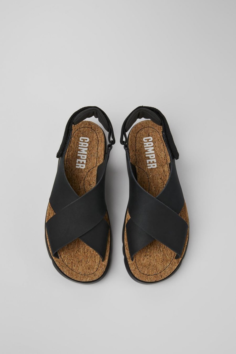 Sandalias Camper Oruga Mujer Negras | IRKOS-9210