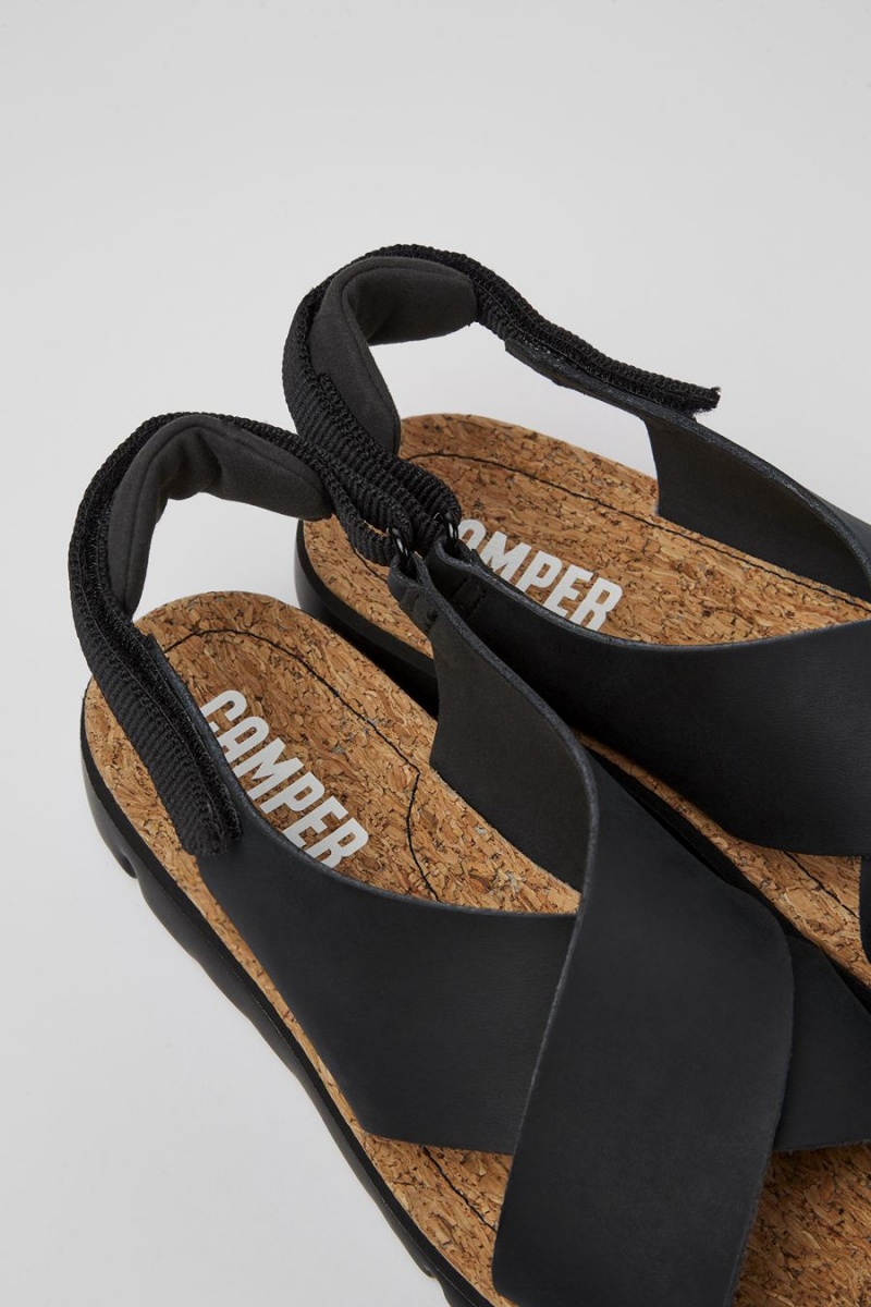 Sandalias Camper Oruga Mujer Negras | IRKOS-9210