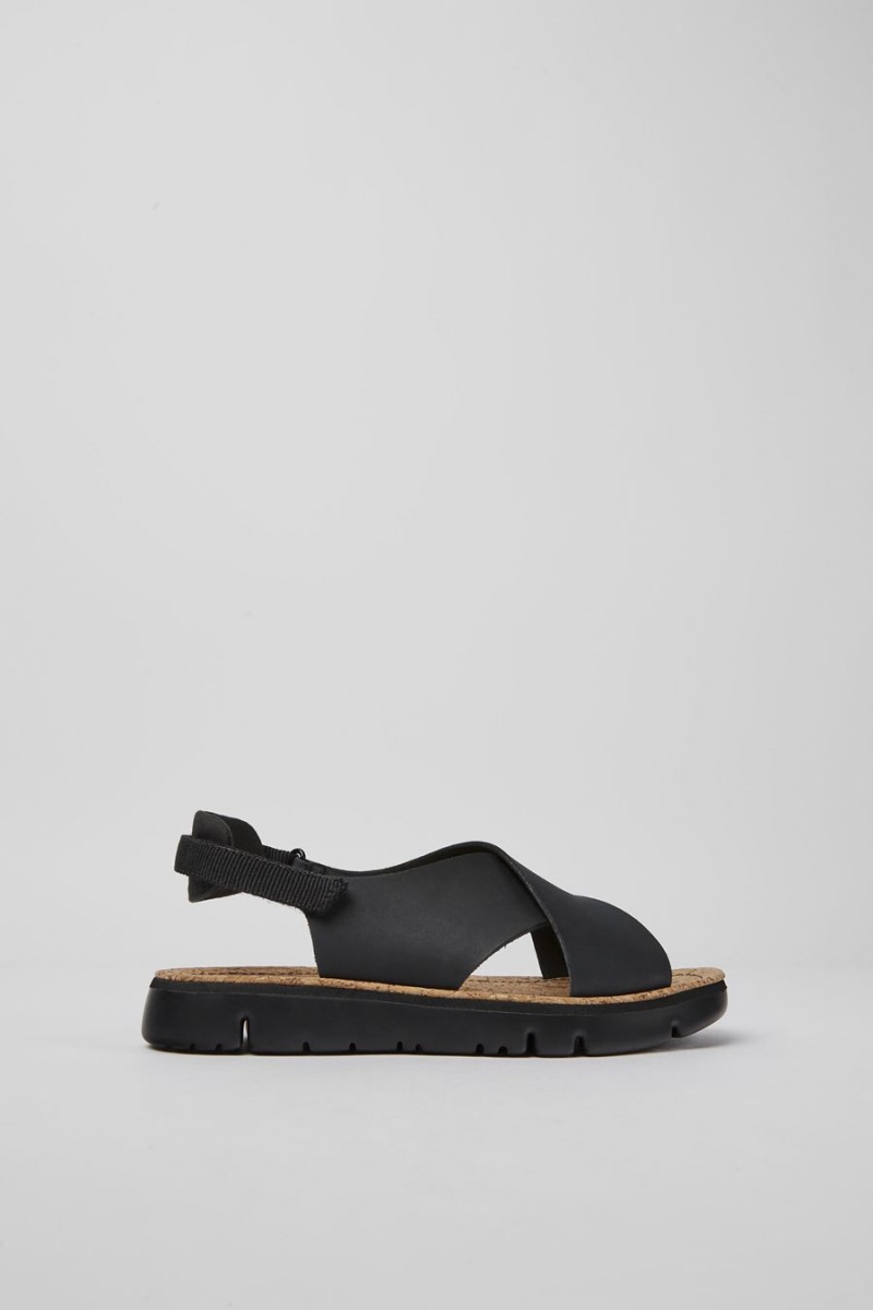 Sandalias Camper Oruga Mujer Negras | IRKOS-9210