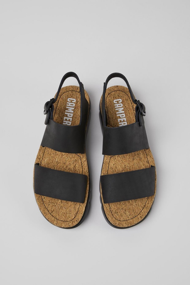 Sandalias Camper Oruga Mujer Negras | JXYVD-5642