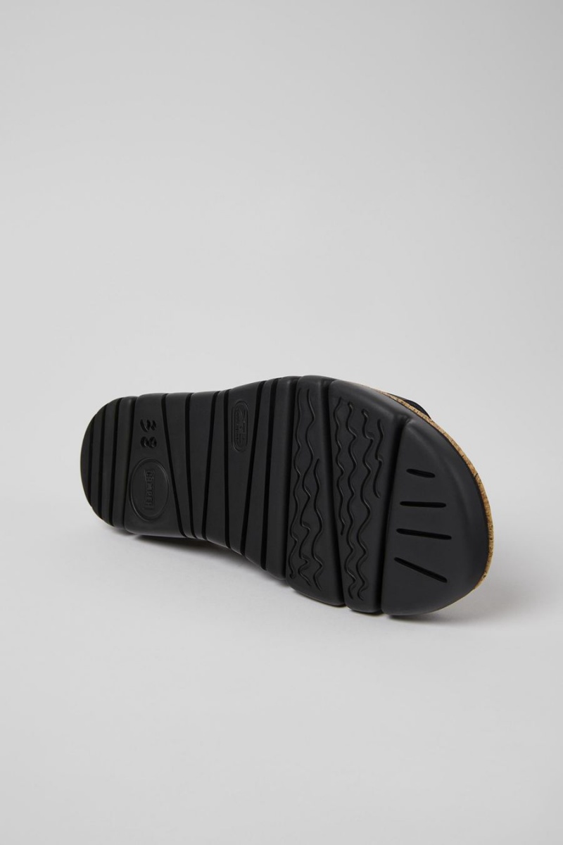 Sandalias Camper Oruga Mujer Negras | JXYVD-5642