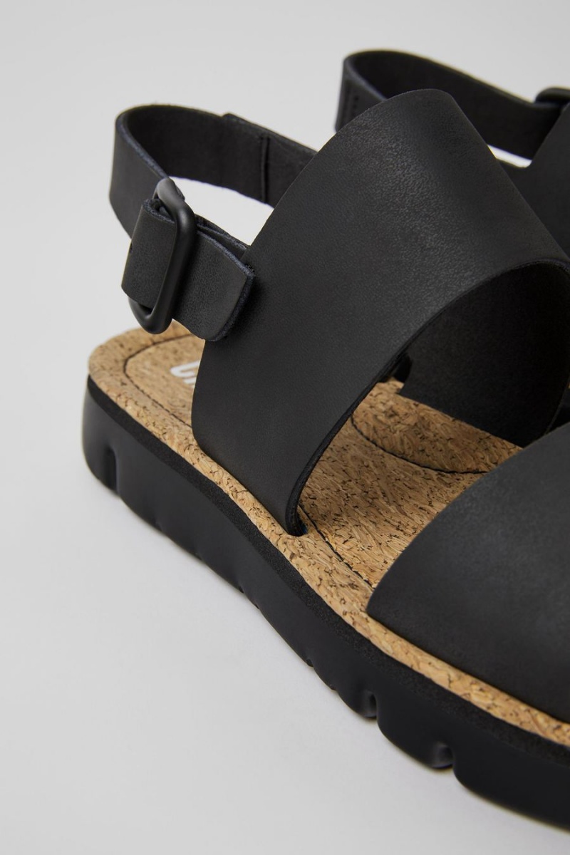 Sandalias Camper Oruga Mujer Negras | JXYVD-5642