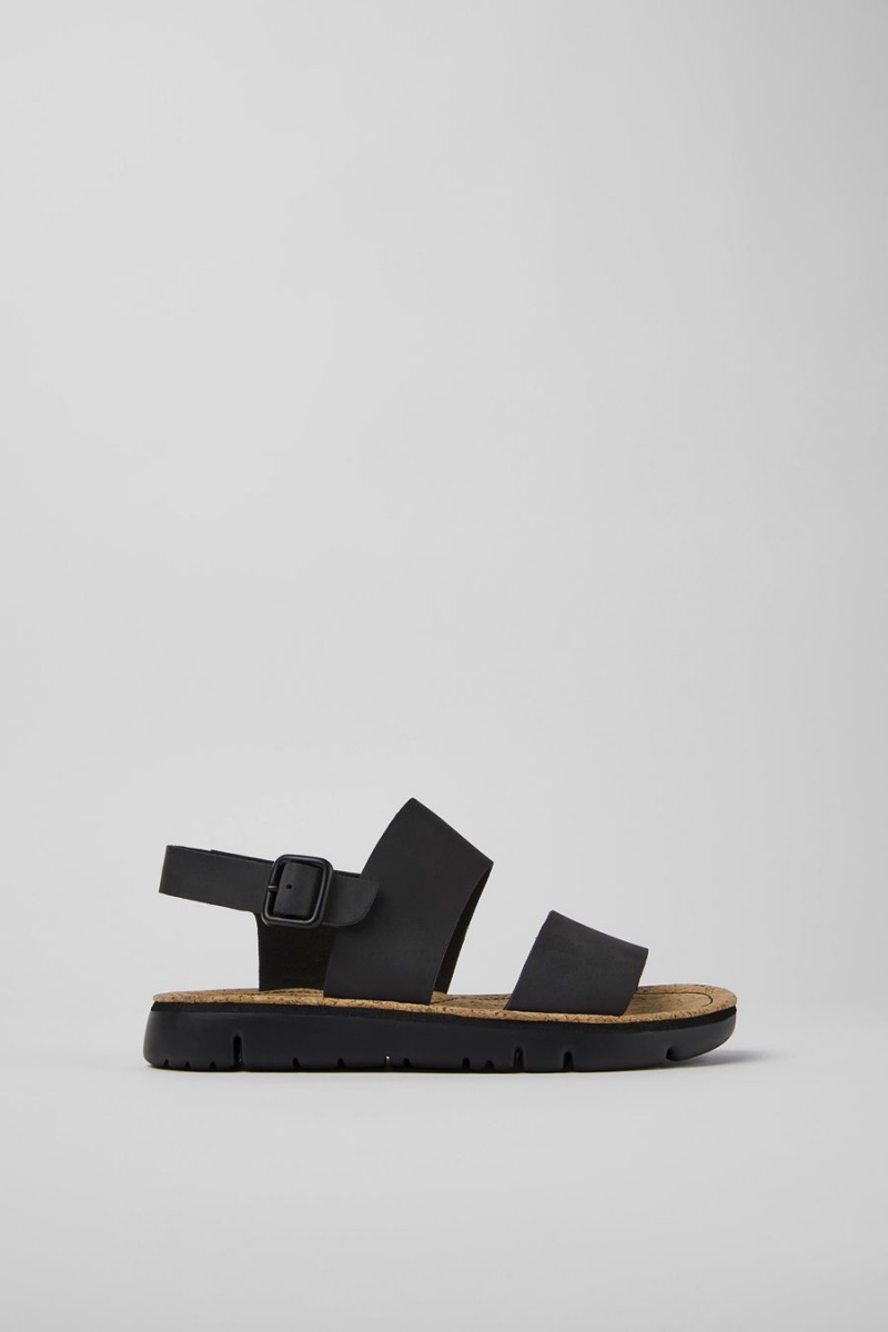 Sandalias Camper Oruga Mujer Negras | JXYVD-5642