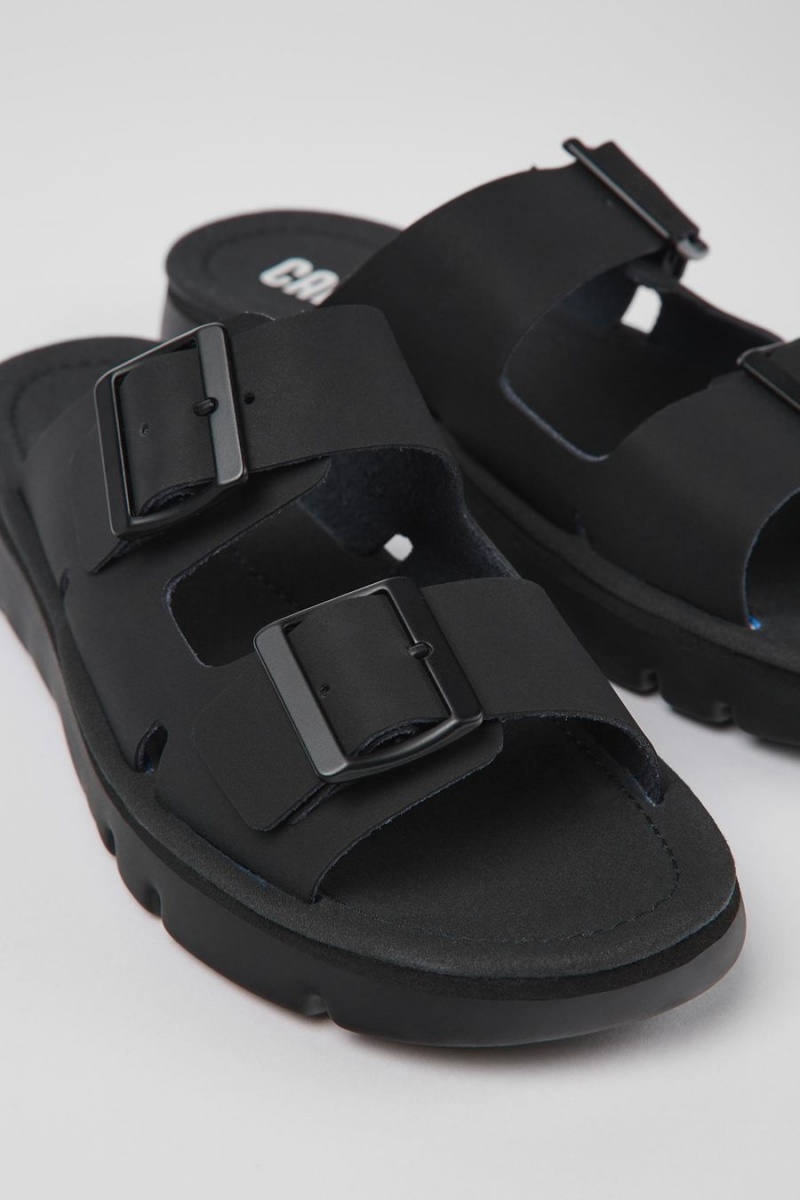 Sandalias Camper Oruga Mujer Negras | RBSOY-3054