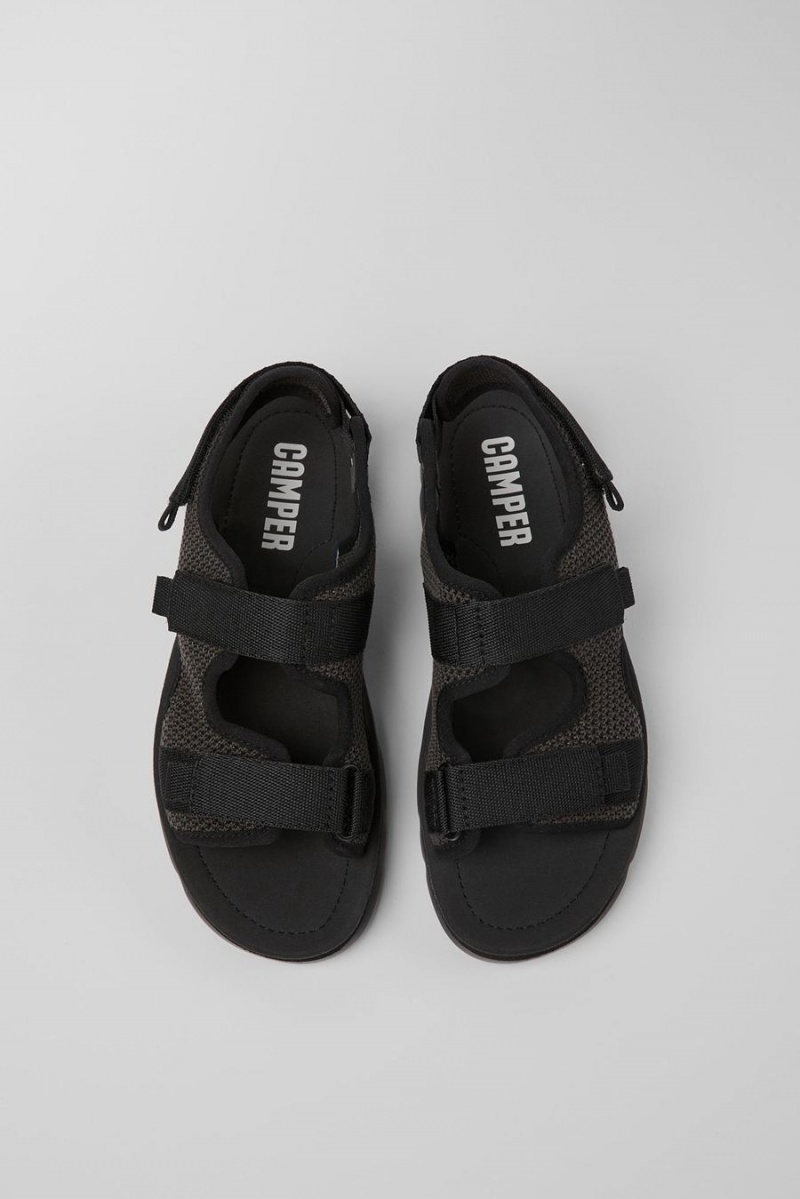 Sandalias Camper Oruga Mujer Negras | TOIVN-2936